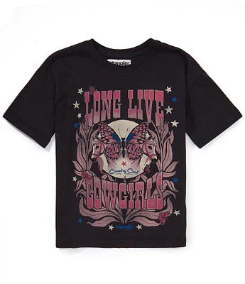 Wrangler® x Lainey Wilson Big Girls 7-16 Long Live Cowgirls Graphic T-Shirt