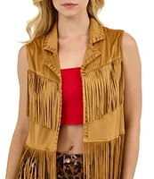 Wrangler® x Lainey Wilson Festival Fringed Faux-Suede Vest