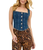 Wrangler® x Lainey Wilson Pony Up Bustier Denim Top
