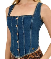 Wrangler® x Lainey Wilson Pony Up Bustier Denim Top