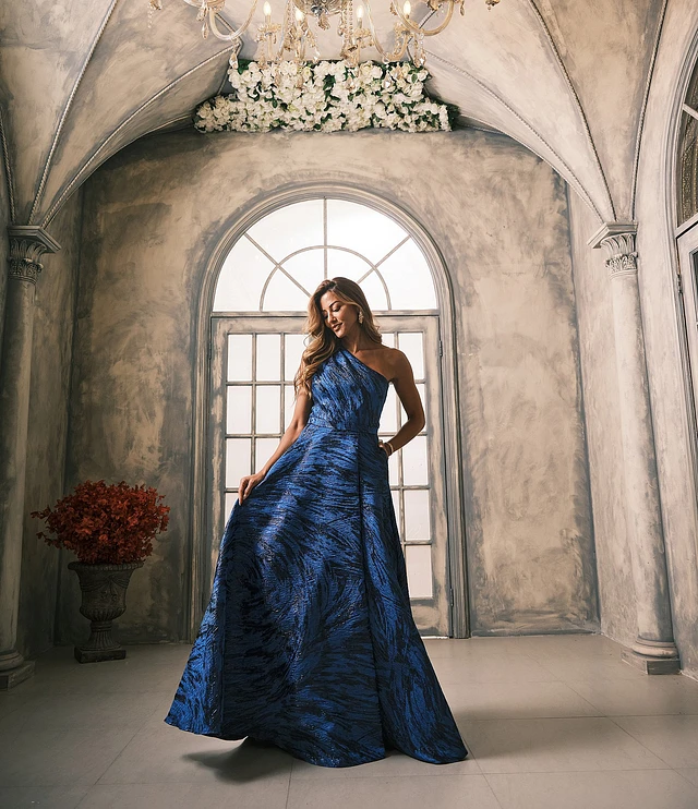 Evening Gown Dillards Xscape Dress Xscape Brocade One Shoulder