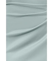 Xscape One Shoulder Side Ruffle Scuba Crepe Gown