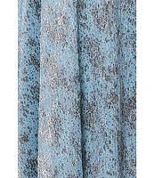 Xscape Plus Size Ruffled One Shoulder Crinkled Foil A-Line Gown