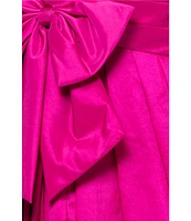 Xscape Taffeta Strapless Neck Sleeveless Bow A-Line Gown