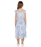 Xtraordinary Big Girls 7-16 Cap-Sleeve Floral-Printed Midi Dress