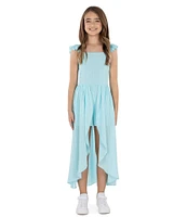 Xtraordinary Big Girls 7-16 Cap-Sleeve Windowpane Walk-Through Dress