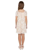 Xtraordinary Big Girls 7-16 Floral Embroidered Mesh Dress