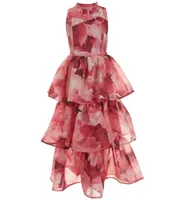 Xtraordinary Big Girls 7-16 Floral Printed Sleeveless Ballgown