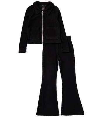 Xtraordinary Big Girls 7-16 Long Sleeve Collared Jacket & Matching Wide-Leg Pant Set