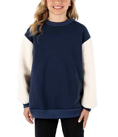 Xtraordinary Big Girls 7-16 Long Sleeve Color Block Sweatshirt