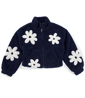 Xtraordinary Big Girls 7-16 Long Sleeve Flower Sherpa Jacket