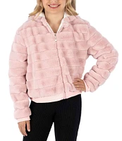 Xtraordinary Big Girls 7-16 Long Sleeve Hooded Boxy Faux-Fur Jacket