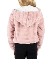 Xtraordinary Big Girls 7-16 Long Sleeve Hooded Boxy Faux-Fur Jacket