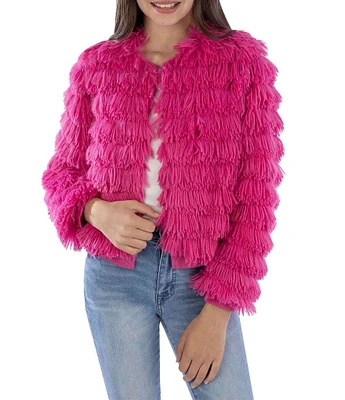 Xtraordinary Big Girls 7-16 Long Sleeve Shaggy Jacket