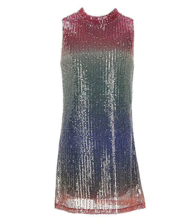 ombre sequin shift dress Yours London Women's Plus Size Pink & Purple Ombre Sequin Shift Dress Size 12