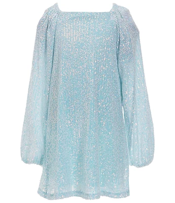 Xtraordinary Big Girls 7-16 Raglan-Sleeve Allover-Sequin-Embellished Shift Dress