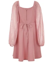 Xtraordinary Big Girls 7-16 Sheer-Sleeve Peasant Dress