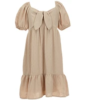 Xtraordinary Big Girls 7-16 Short-Sleeve Bow-Accented Empire-Waist Dress