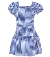 Xtraordinary Big Girls 7-16 Short Sleeve Gingham Drop-Waist Dress