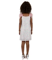 Xtraordinary Big Girls 7-16 Short Sleeve Rainbow Sequin Embellished Shift Dress