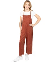 Xtraordinary Big Girls Sleeveless Bib-Pocket Jumpsuit & Short-Sleeve T-Shirt Set
