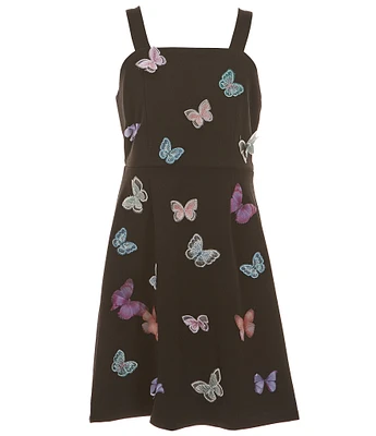 Xtraordinary Big Girls 7-16 Sleeveless Butterfly Printed A-Line Dress