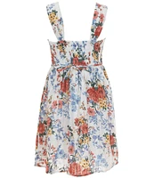 Xtraordinary Big Girls 7-16 Sleeveless Floral-Printed Faux-Wrap Dress