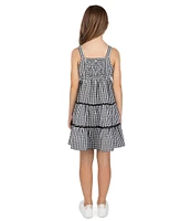 Xtraordinary Big Girls 7-16 Sleeveless Gingham Tiered Fit-And-Flare Dress