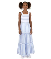 Xtraordinary Big Girls 7-16 Sleeveless Mixed-Striped Long Dress