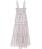 Xtraordinary Big Girls 7-16 Sleeveless Mixed-Striped Long Dress