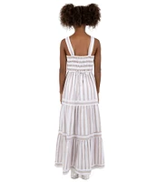 Xtraordinary Big Girls 7-16 Sleeveless Mixed-Striped Long Dress