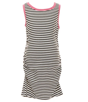 Xtraordinary Big Girls 7-16 Sleeveless Striped Ruched-Detailed Sheath Dress