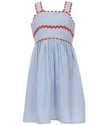 Xtraordinary Big Girls 7-16 Sleeveless Striped Seersucker A-Line Dress