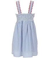 Xtraordinary Big Girls 7-16 Sleeveless Striped Seersucker A-Line Dress