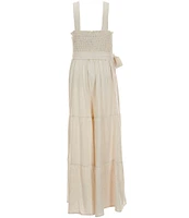 Xtraordinary Big Girls 7-16 Sleeveless Tiered Linen-Blend Jumpsuit