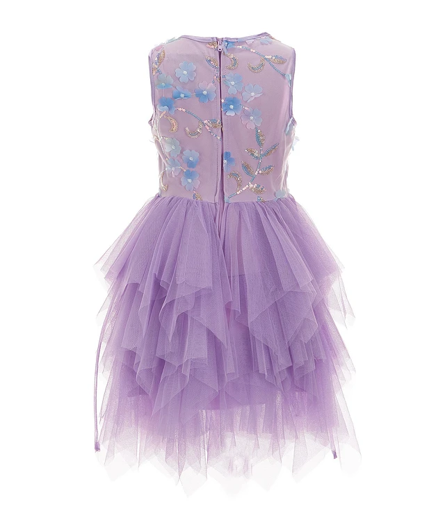 Xtraordinary Little Girls 4-6X Rainbow Tulle Bow Front Cupcake