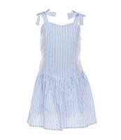 Xtraordinary Little Girls 4-6X Sleeveless Striped Poplin Drop-Waist Dress