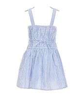 Xtraordinary Little Girls 4-6X Sleeveless Striped Poplin Drop-Waist Dress
