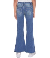 YMI Jeanswear Big Girls 7-14 Frayed Flare Jeans