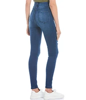 YMI Jeanswear Destructed High Rise Curvy Skinny Jeans