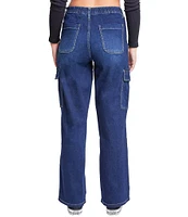 YMI Jeanswear High Rise Cargo Straight Leg Jeans