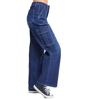 YMI Jeanswear High Rise Cargo Straight Leg Jeans