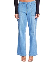 YMI Jeanswear High Rise Cargo Straight Leg Jeans