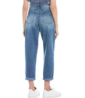 YMI Jeanswear High Rise Destructed Rolled Cuff Jeans