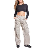 YMI Jeanswear High Rise Drawstring Hem Relaxed Cargo Pants