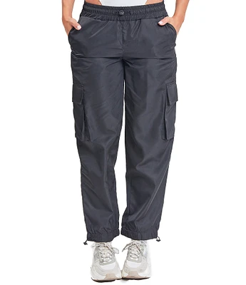 YMI Jeanswear High Rise Nylon Cargo Jogger Pants