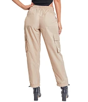 YMI Jeanswear High Rise Nylon Cargo Jogger Pants