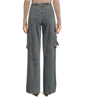 YMI Jeanswear High Rise Straight Leg Cargo Jeans