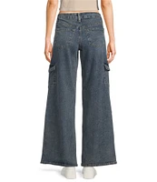 YMI Jeanswear High Rise Wide Leg Skater Cargo Jeans