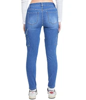 YMI Jeanswear Hyperdenim Mid Rise Skinny Cargo Jeans